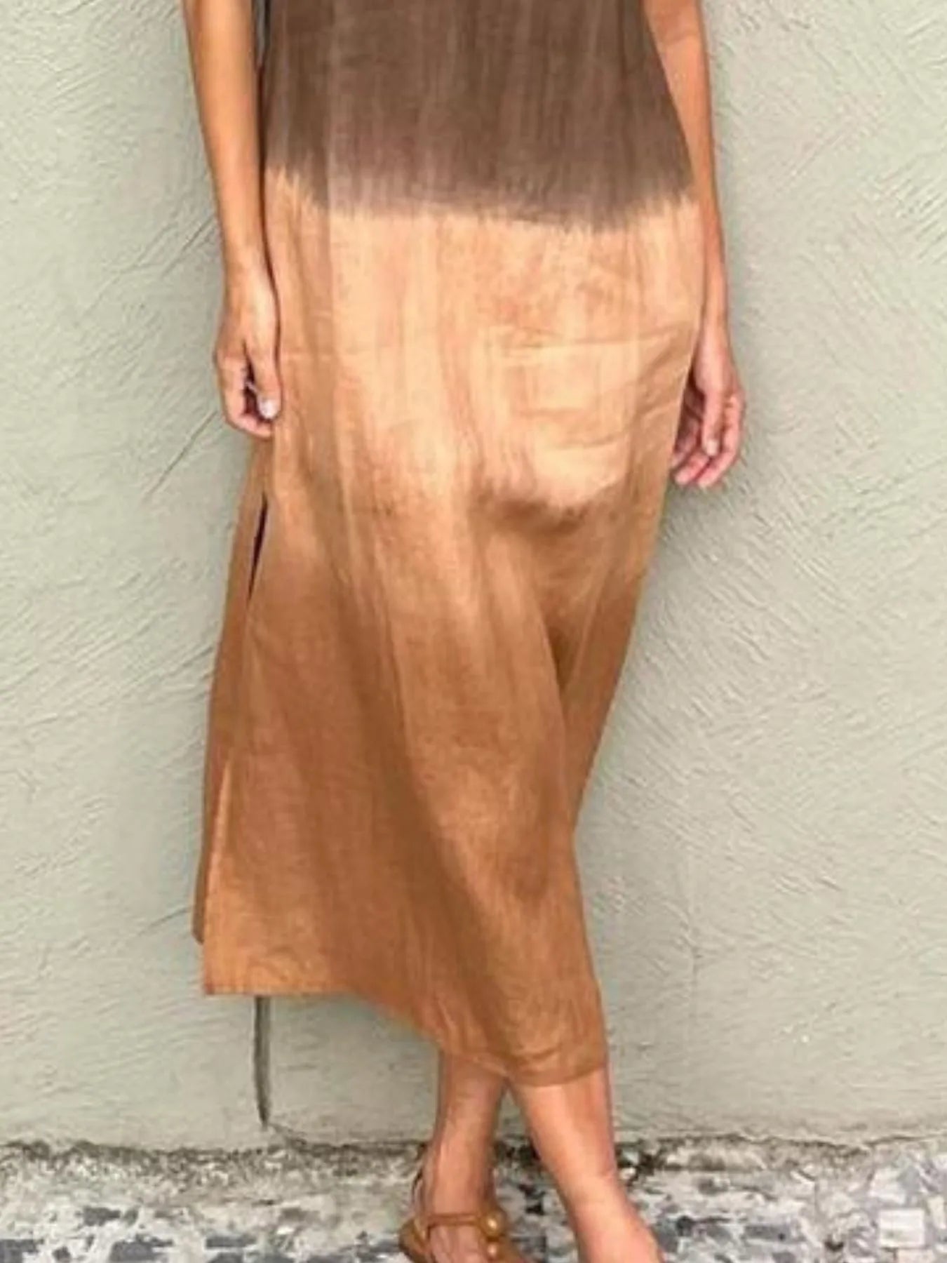 JO | Full Size Sleeveless Gradient Tank Midi Dress Plus Size