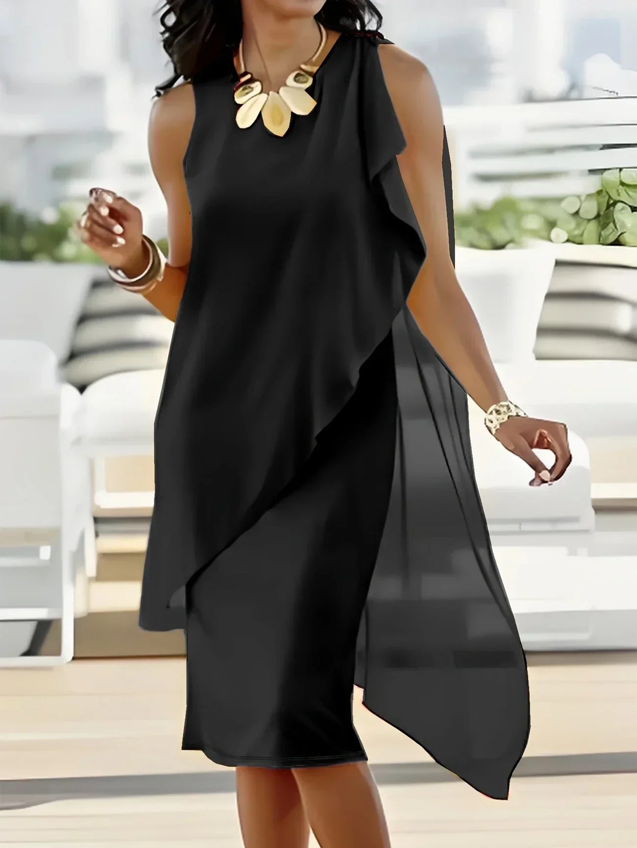 JO | TIMELESS SLEEVELESS MIDI DRESS