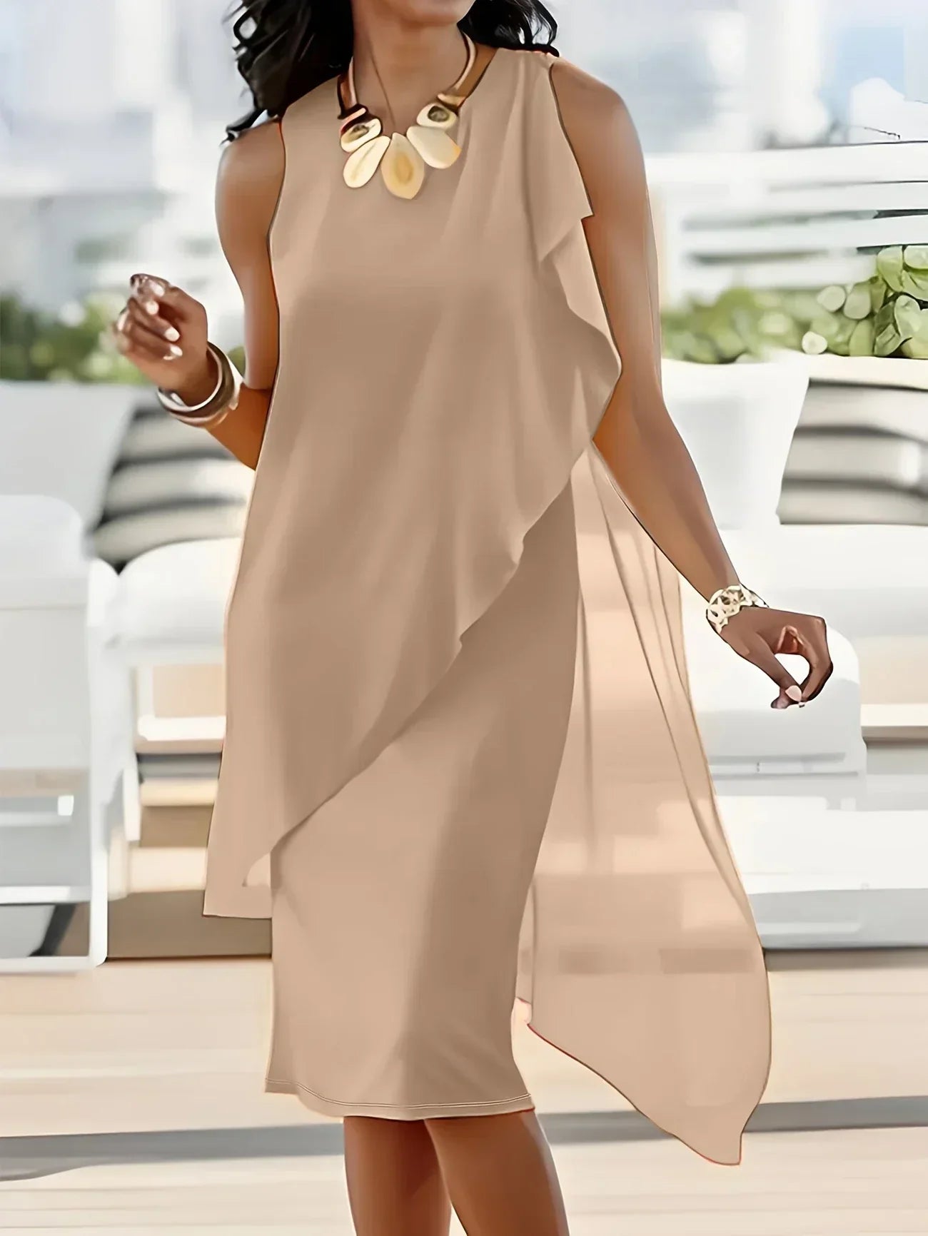 JO | TIMELESS SLEEVELESS MIDI DRESS