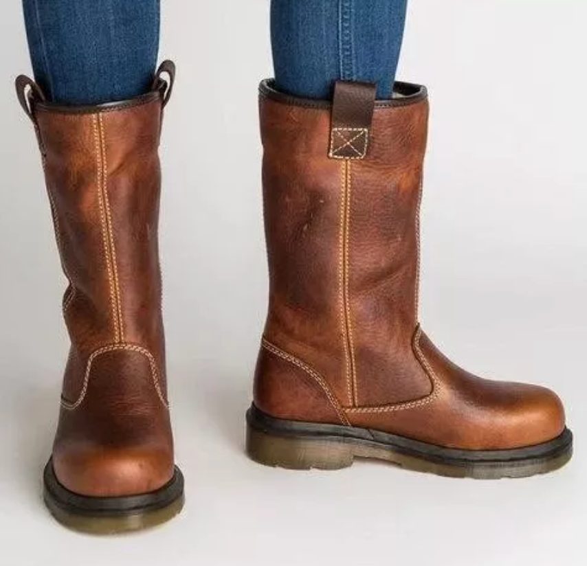 JO | Robust knee-high leather boots