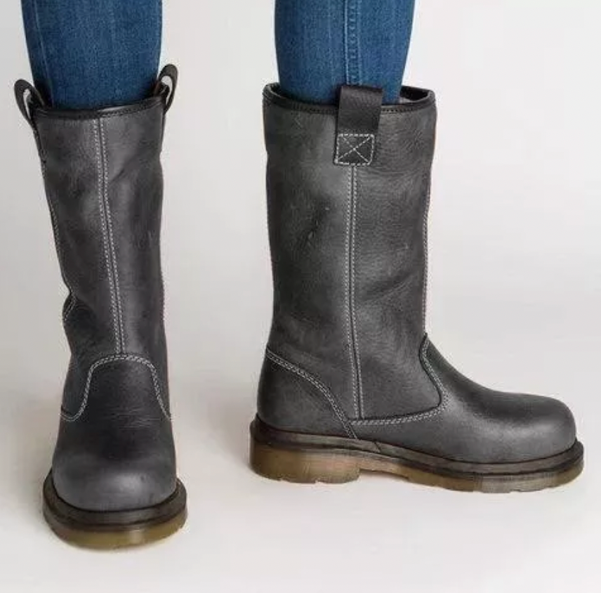 JO | Robust knee-high leather boots