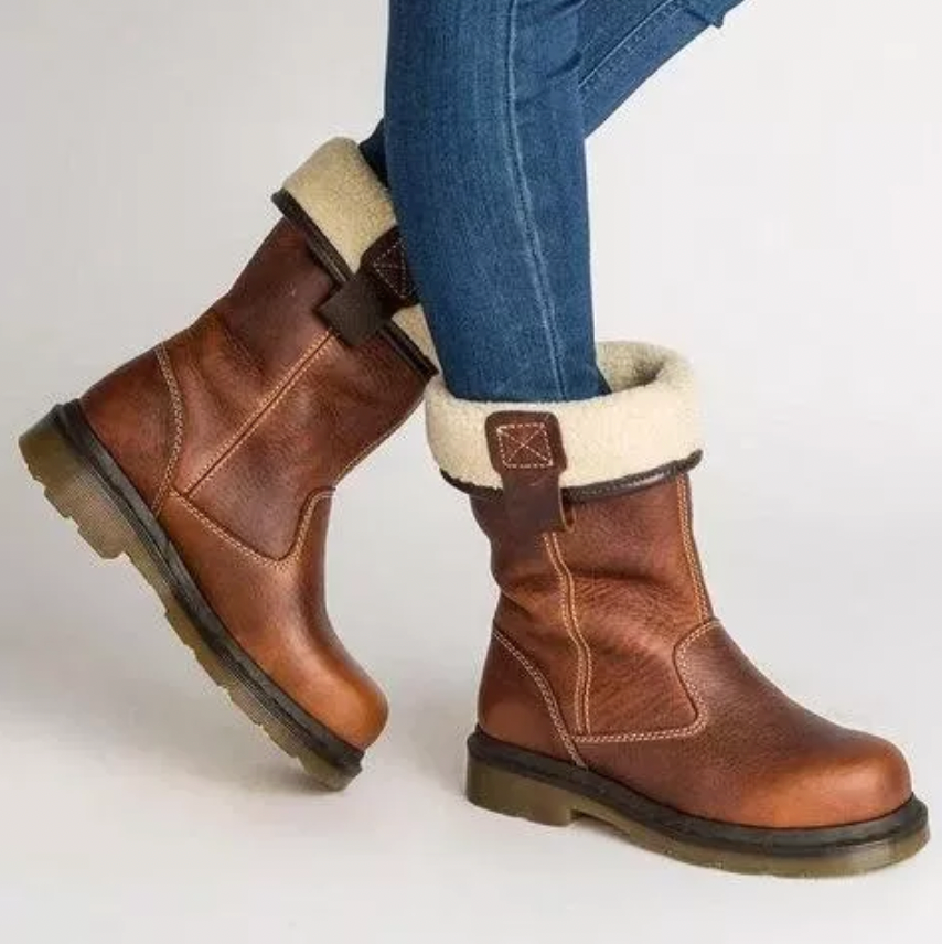 JO | Robust knee-high leather boots