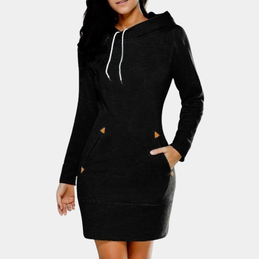 JO | modern women's sweatshirt dress with pockets