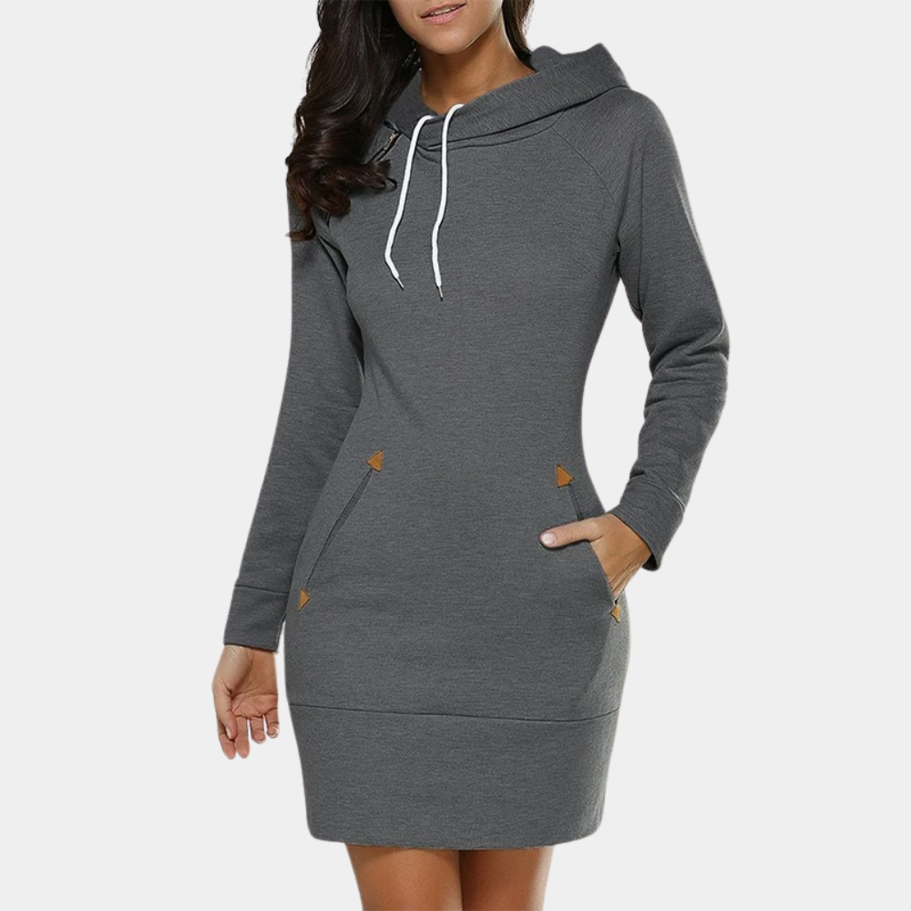 JO | modern women's sweatshirt dress with pockets