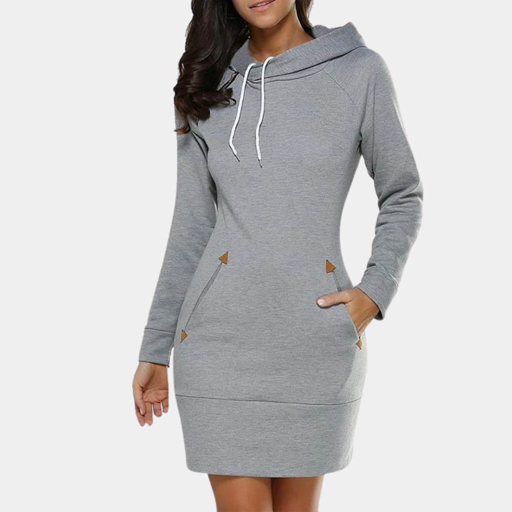 JO | modern women's sweatshirt dress with pockets
