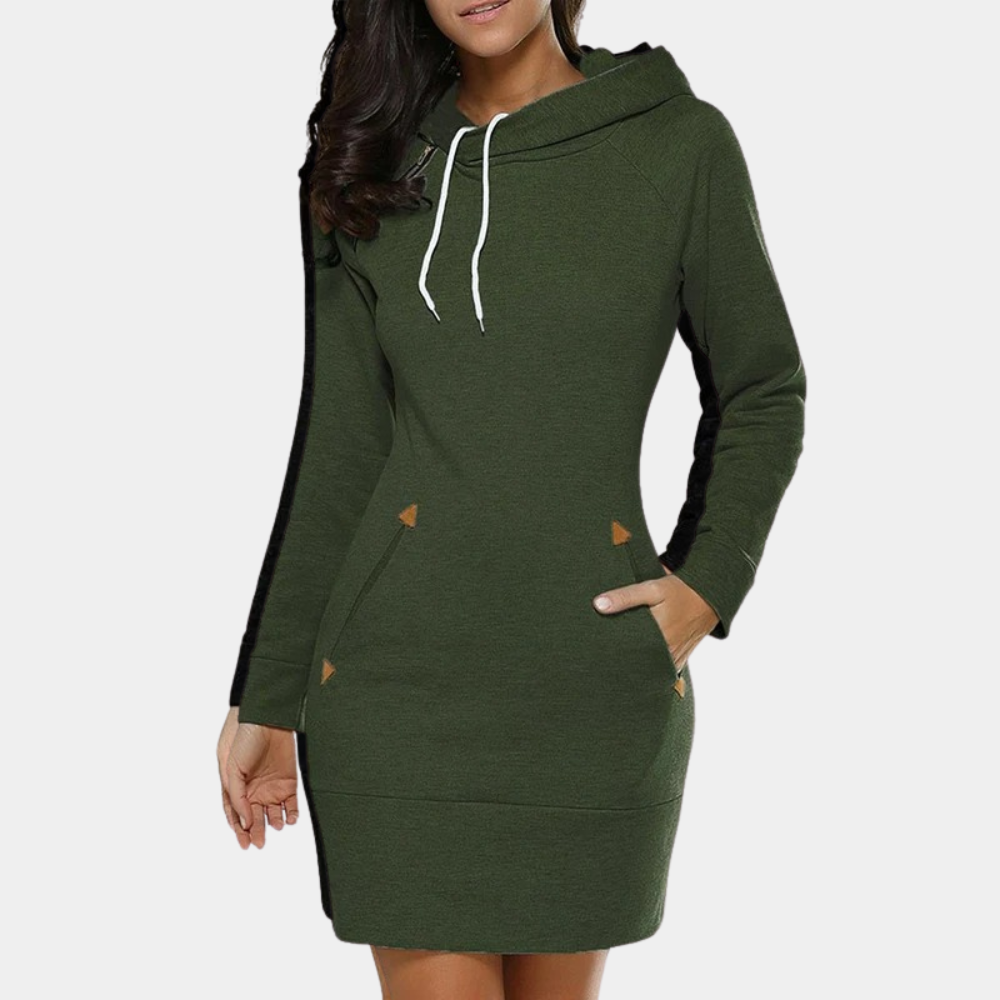 JO | modern women's sweatshirt dress with pockets