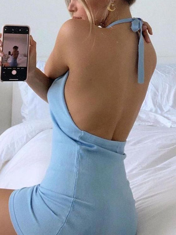 JO | Bodycon mini dress with open back