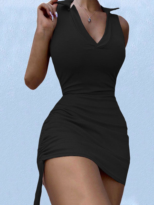 JO | Polo V-neck bodycon mini dress