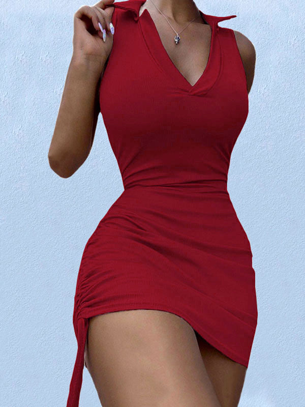 JO | Polo V-neck bodycon mini dress