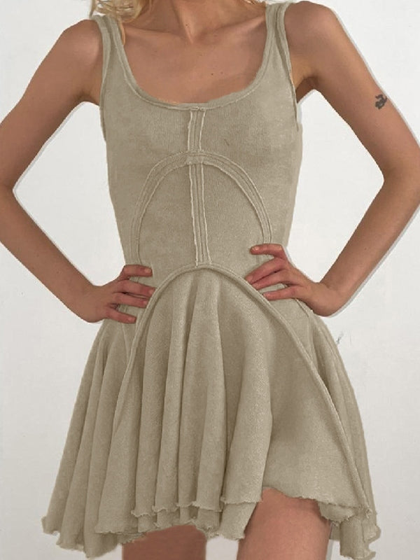 JO | Patchwork sleeveless bodycon mini dress