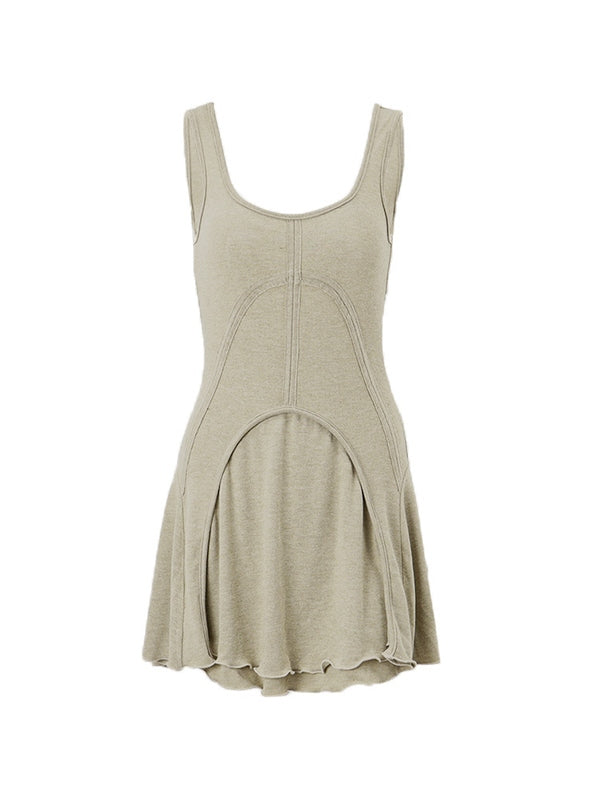 JO | Patchwork sleeveless bodycon mini dress