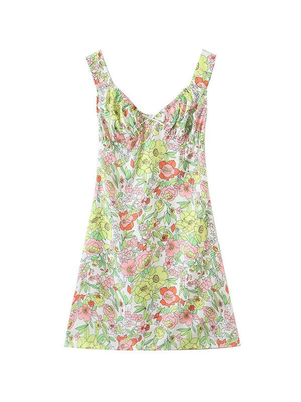 JO | Printed backless tank mini dress