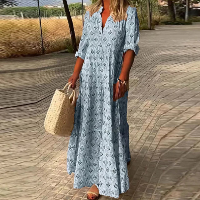 JO | Collar standing maxi dress