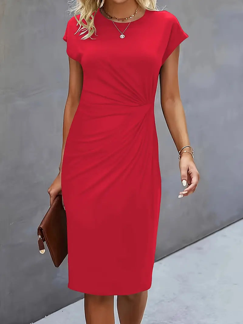 JO | Midi dress with bow at the front for women