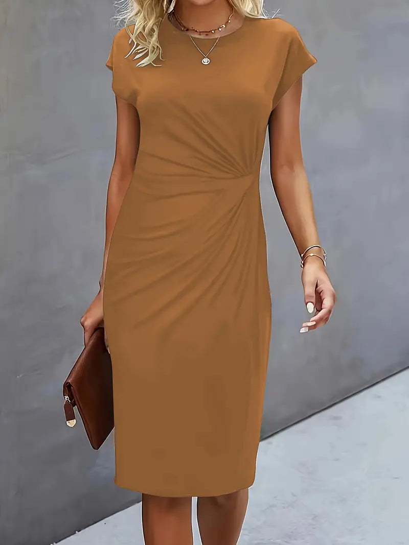 JO | Midi dress with bow at the front for women