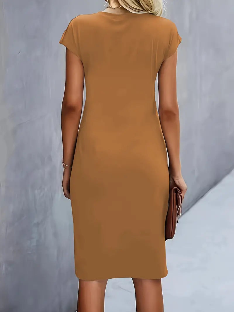 JO | Midi dress with bow at the front for women