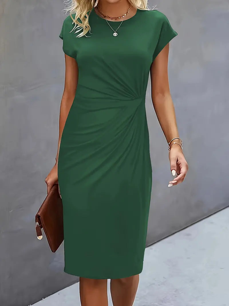 JO | Midi dress with bow at the front for women