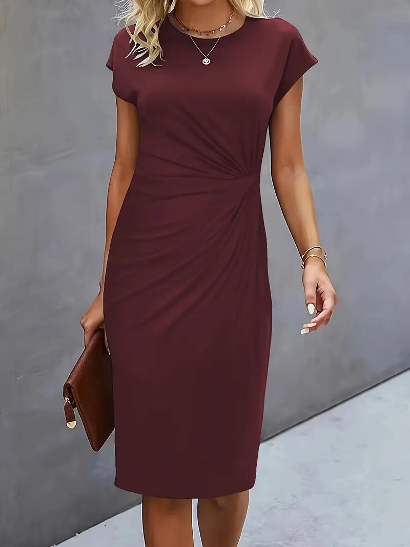 JO | Midi dress with bow at the front for women