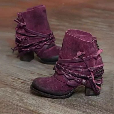 JO | Rustic boho wrap boots