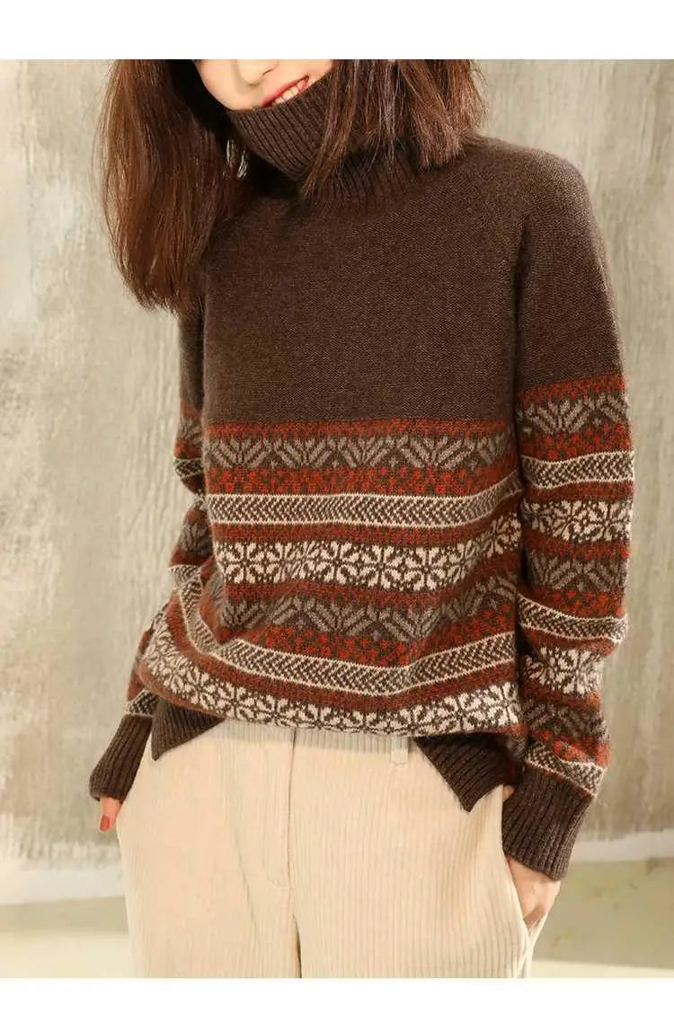 JO | Elegant sweater with vintage pattern