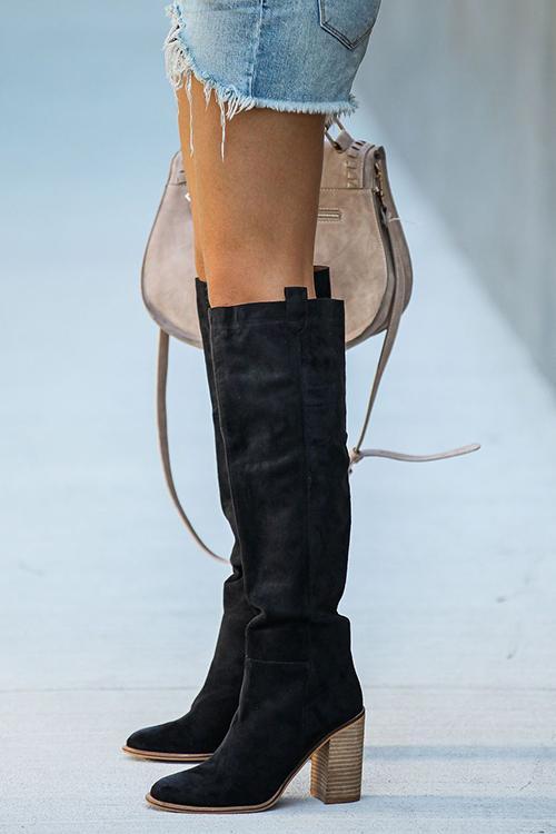 JO | Trendy knee-high suede boots