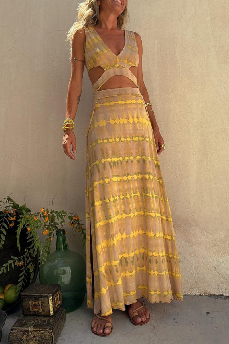 JO | Bohemian neckline maxi dress