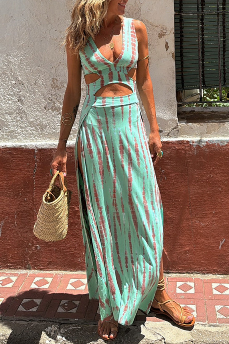 JO | Bohemian neckline maxi dress