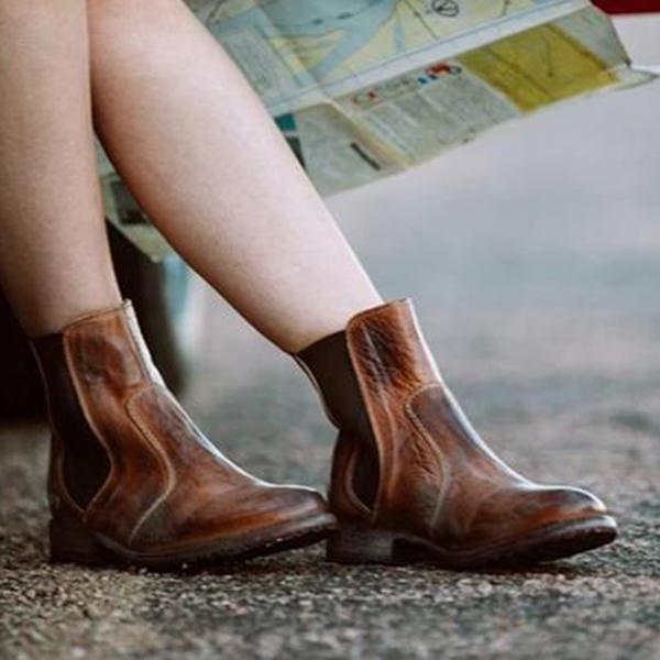 JO | women's ankle boots in vintage-style leather