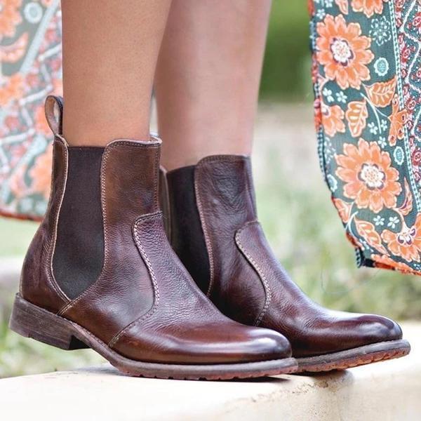 JO | women's ankle boots in vintage-style leather