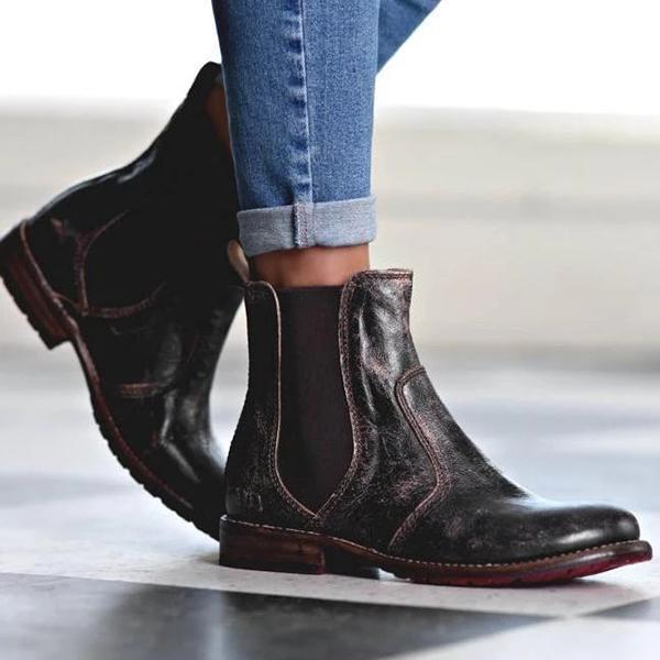 JO | women's ankle boots in vintage-style leather