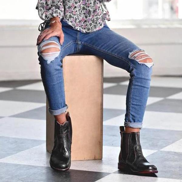 JO | women's ankle boots in vintage-style leather