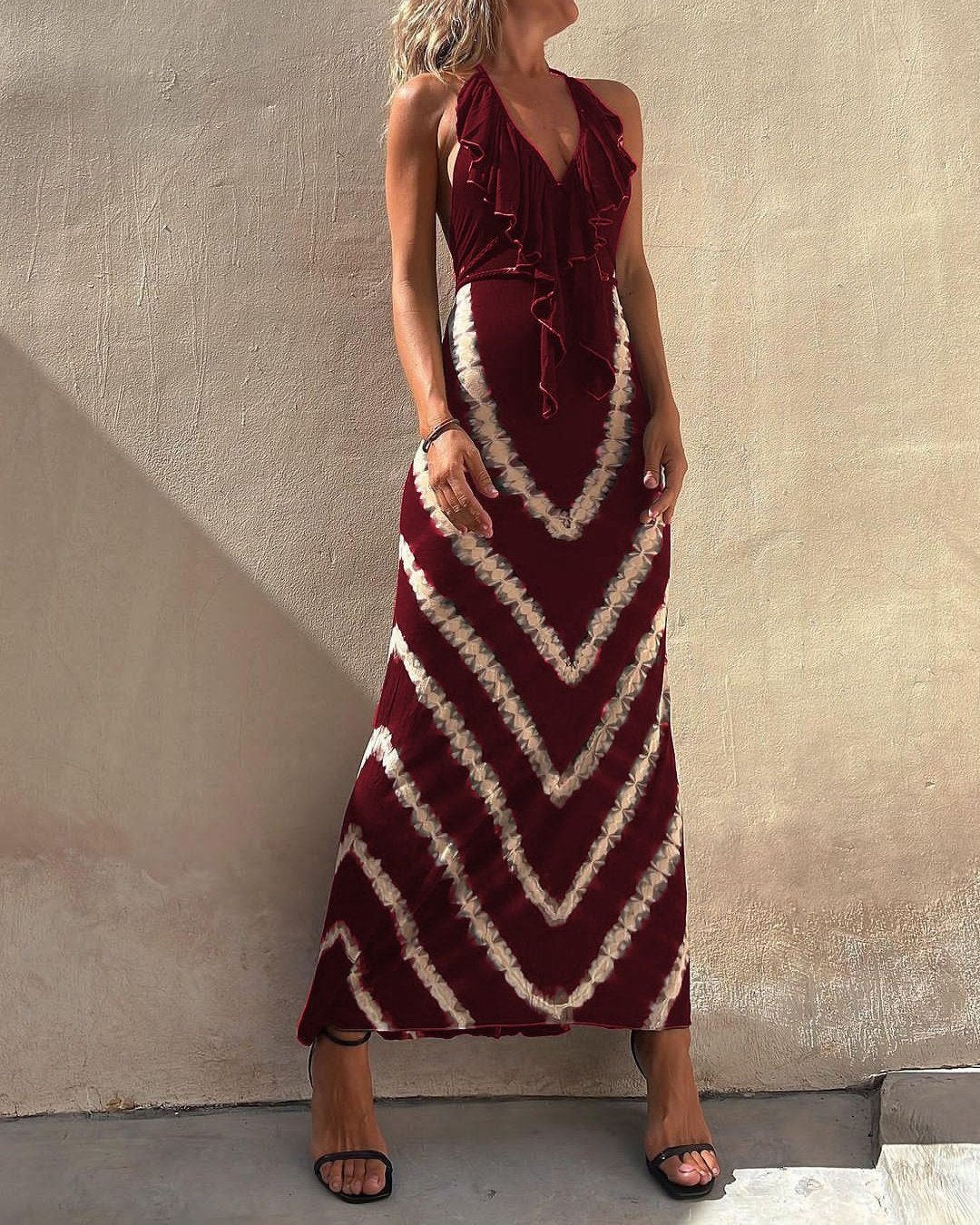 JO | Tie-Dye Halter Maxi Dress
