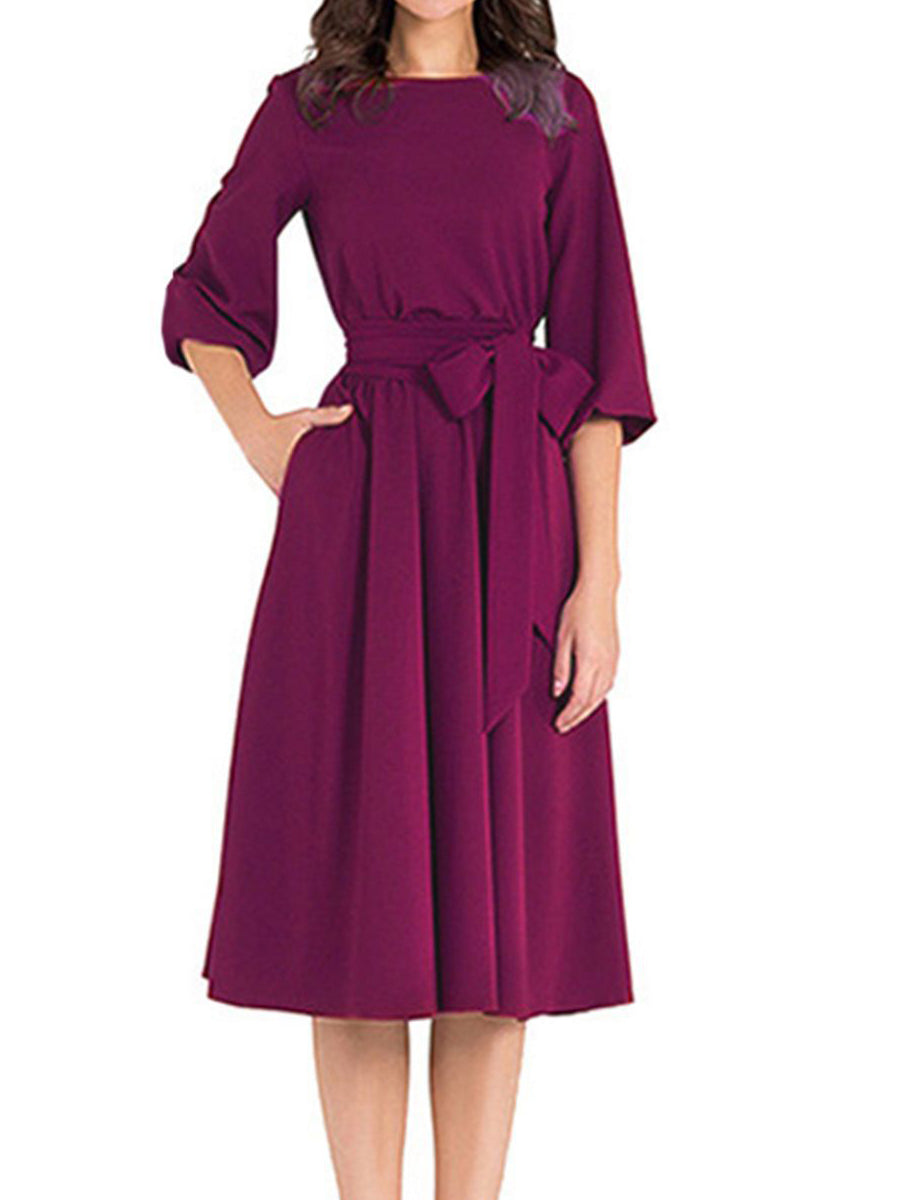 JO | Elegant work coat long sleeve midi dress