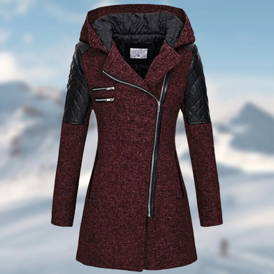 JO | Elegant asymmetric coat in wool blend