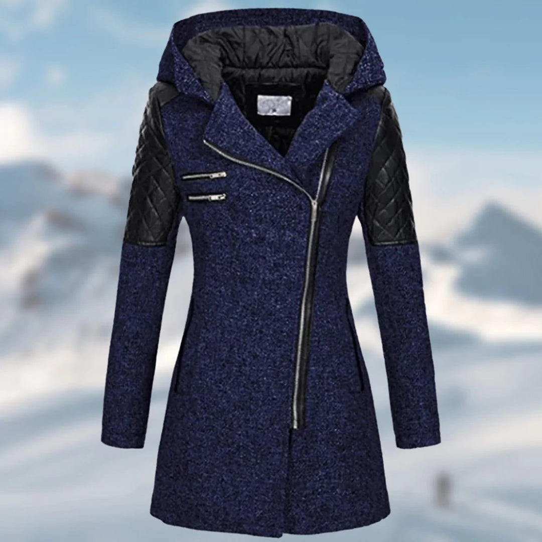 JO | Elegant asymmetric coat in wool blend