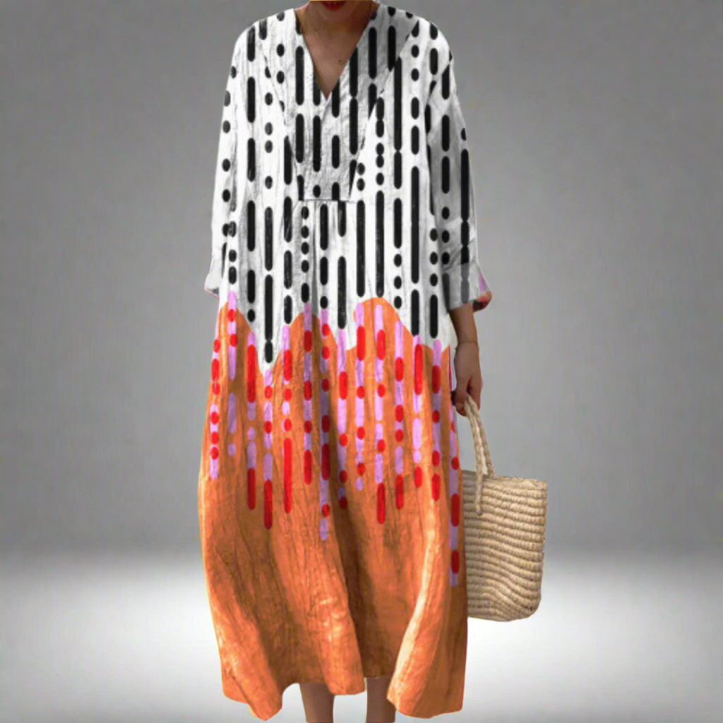 JO | Abstract maxi-dress with drop print