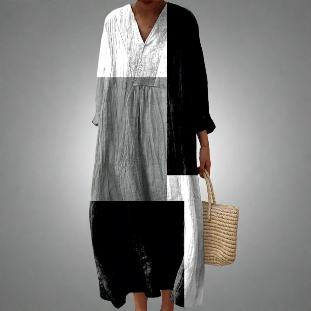 JO | Abstract patchwork maxi-dress