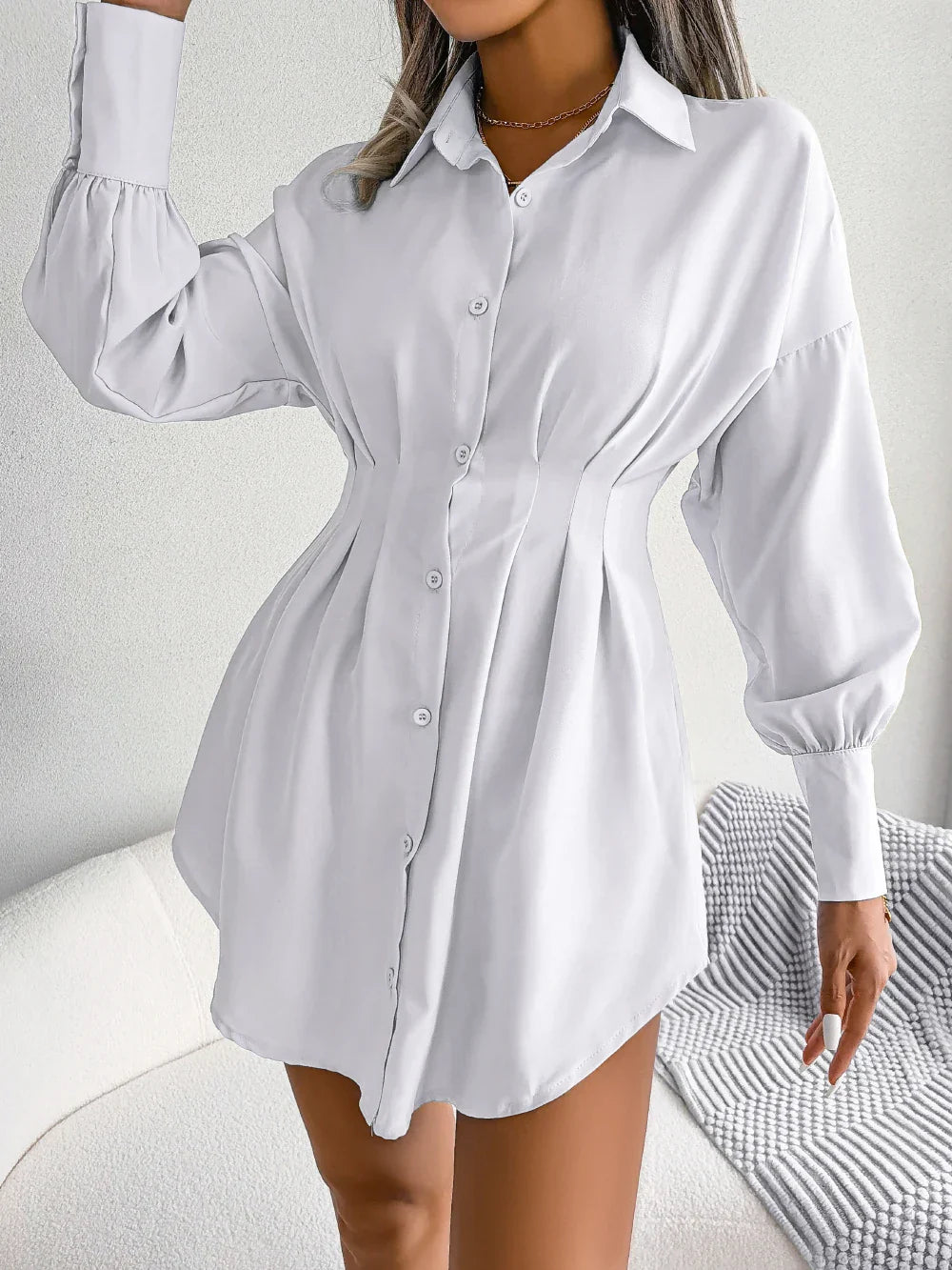JO | Stylish long-sleeved shirt dress