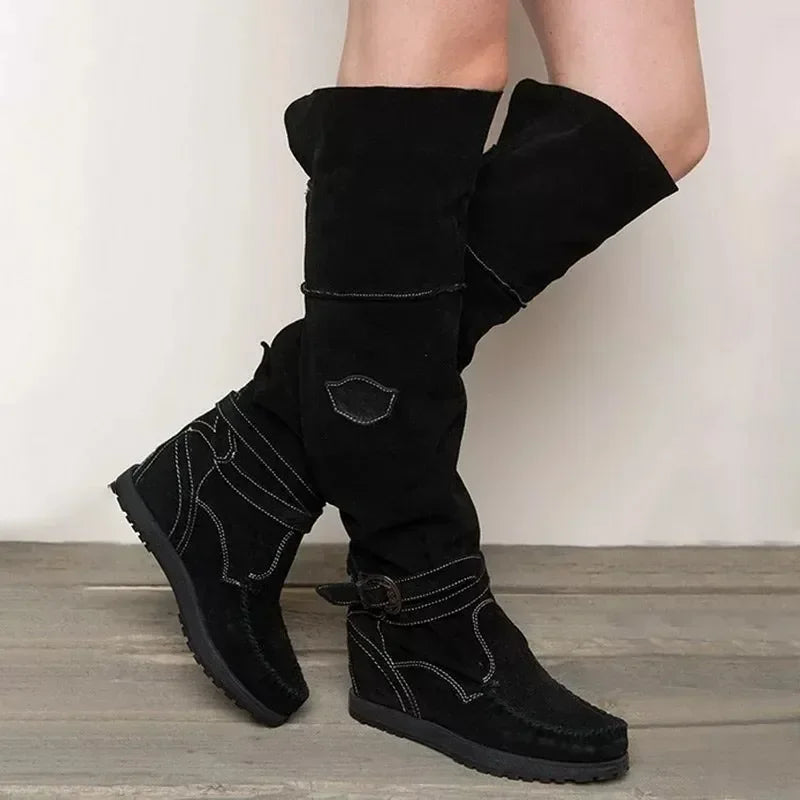 JO | Boho-inspired knee-high moccasin boots