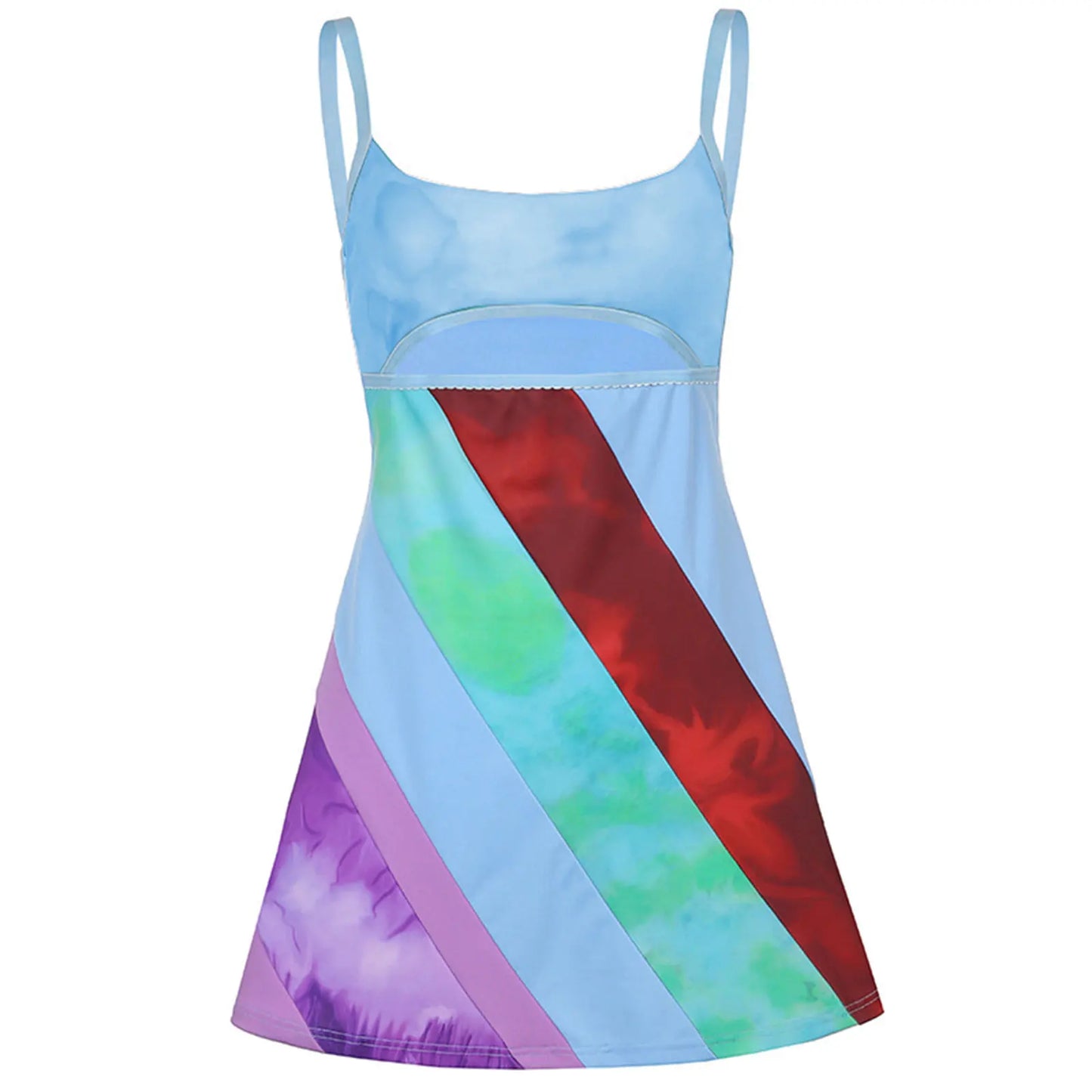 JO | Womens Sexy Bodycon Print Semi-Sheer Mini Dress Y2K E-Girl
