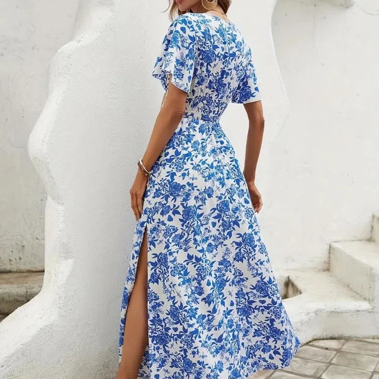 JO | Women Boho Print Mini Dress Summer Elegant Sleeveless Sundress