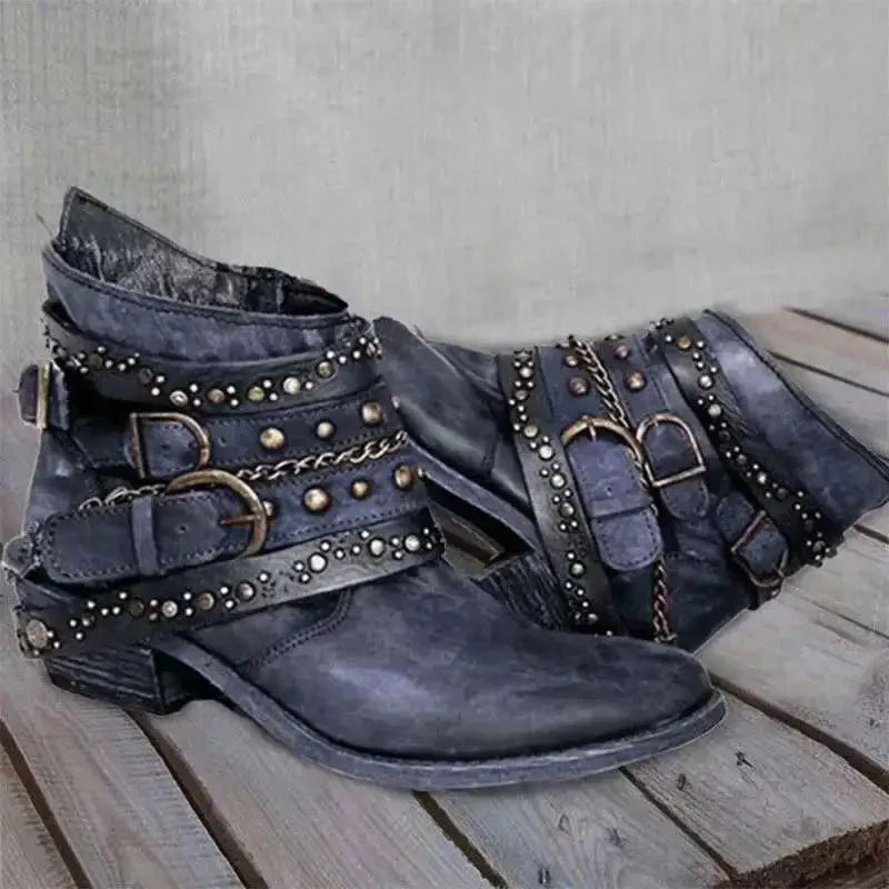 JO | Rockstar Chic studded ankle boots