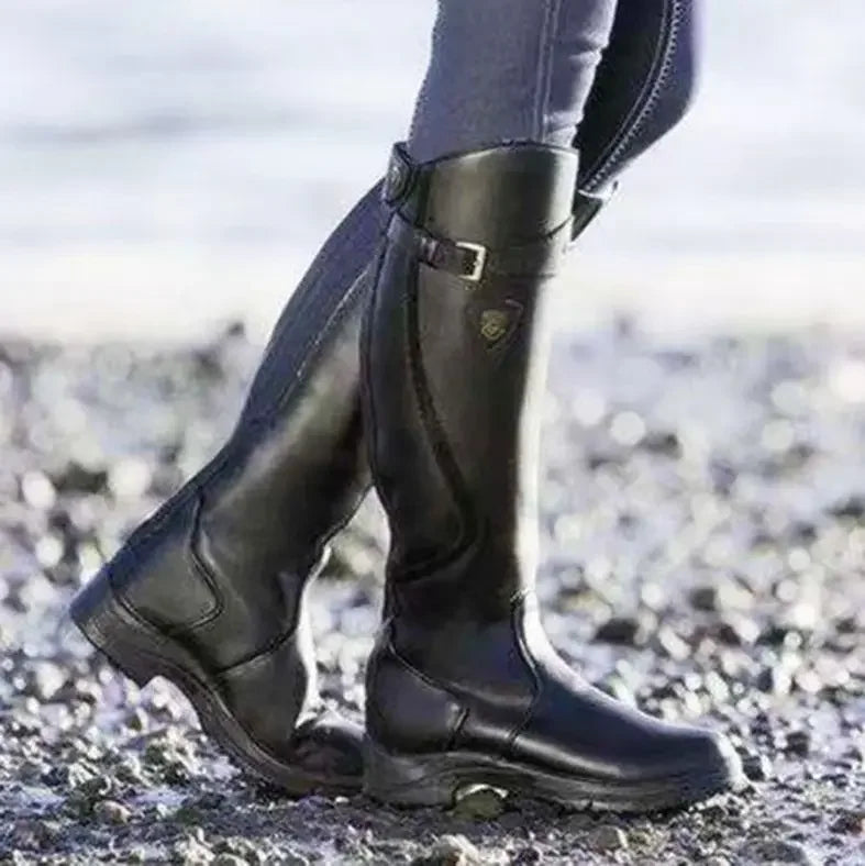 JO | Robust knee-high leather boots