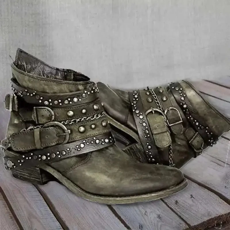 JO | Rockstar Chic studded ankle boots