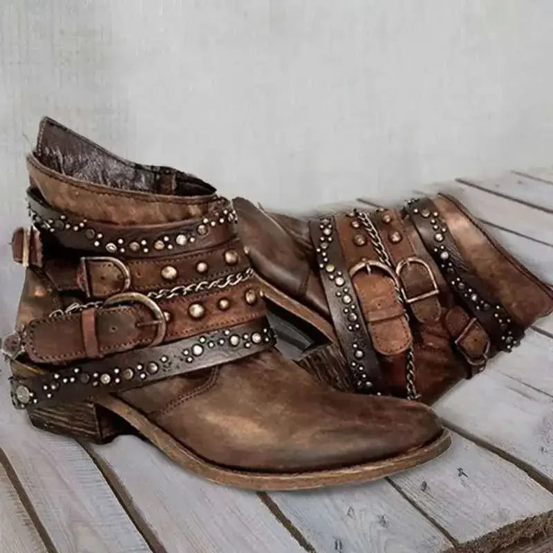 JO | Rockstar Chic studded ankle boots