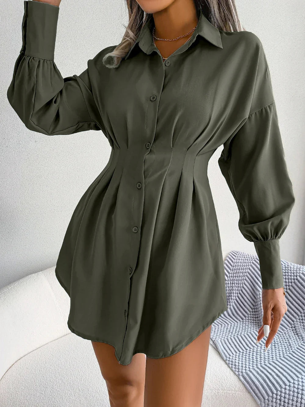 JO | Stylish long-sleeved shirt dress