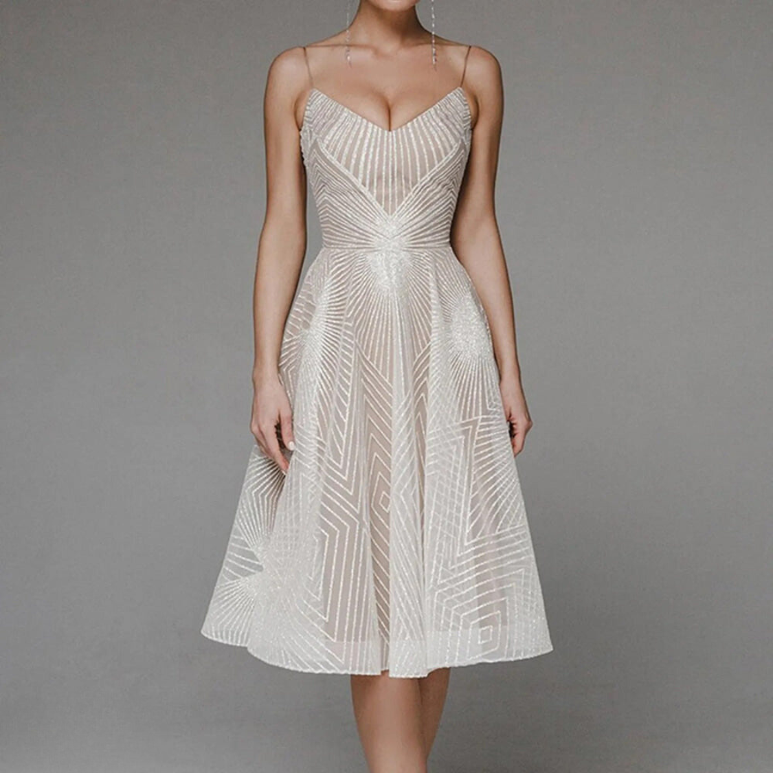 JO | Elegant printed midi dress