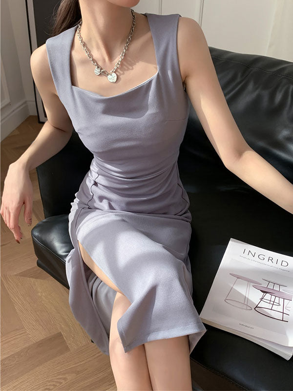 JO | Vintage midi dress with split straps