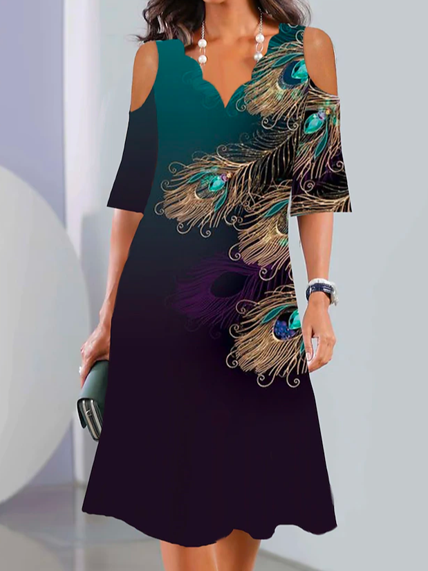 JO | Loose V-neck Elegant dress WC66