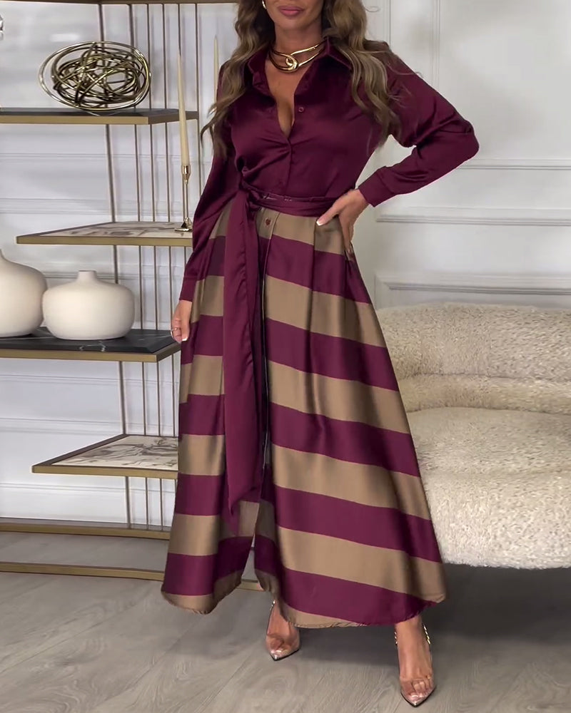 JO | Elegant striped maxi dress